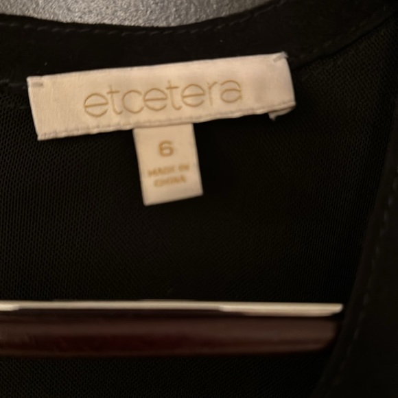 Etcetera black suede top sleeveless zips in back size 6 - Picture 2 of 4